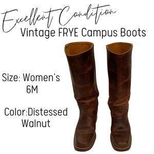 Vintage FRYE Campus Boots - Size 6M *Excellent Condition*